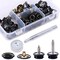 120-Pieces Stainless Steel Marine Grade Canvas and Upholstery Boat Cover Snap Button Fastener Kit with 2Pcs Setting Tool (40 Sets) - Black